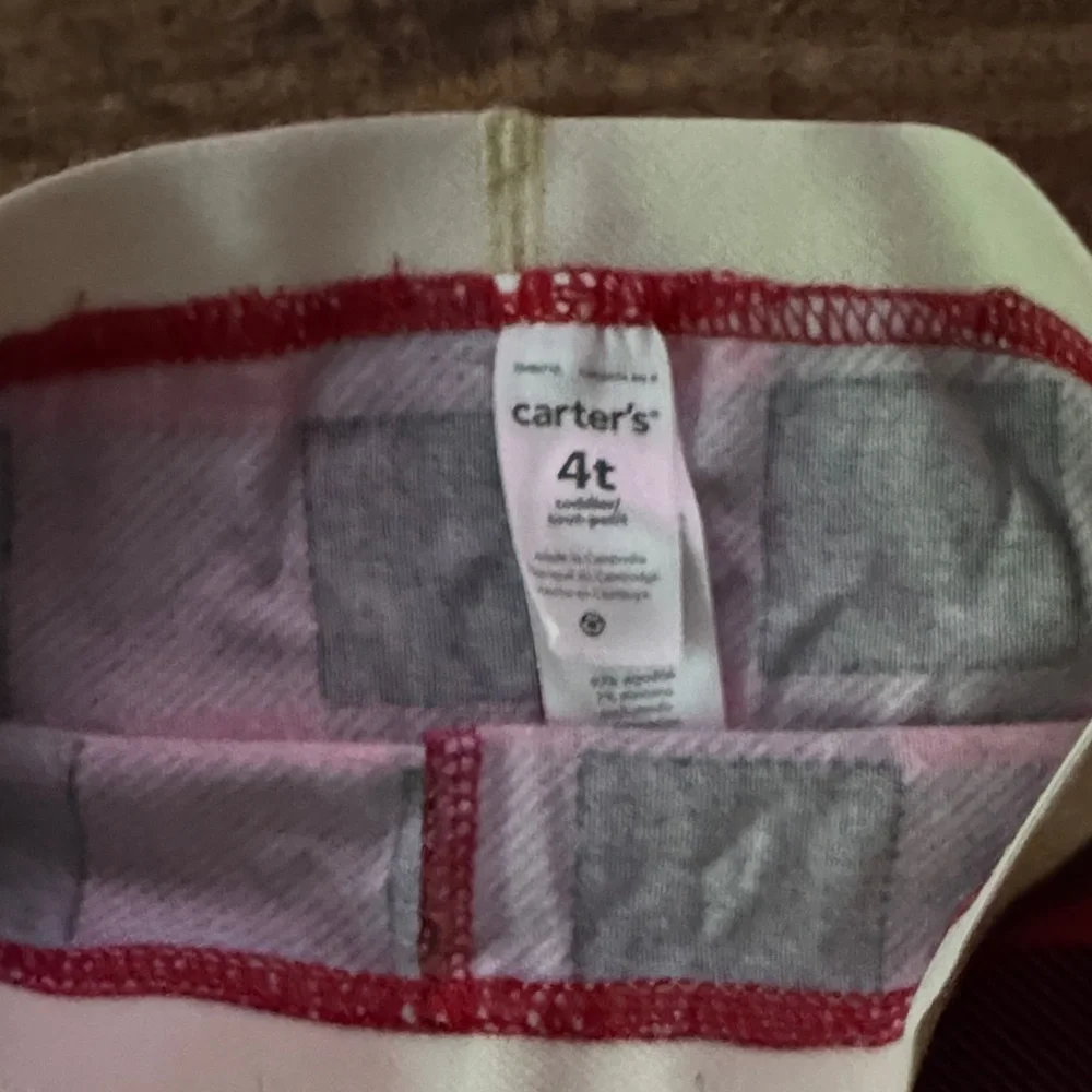 Carter's Red and Black Checkered Kids Leggings